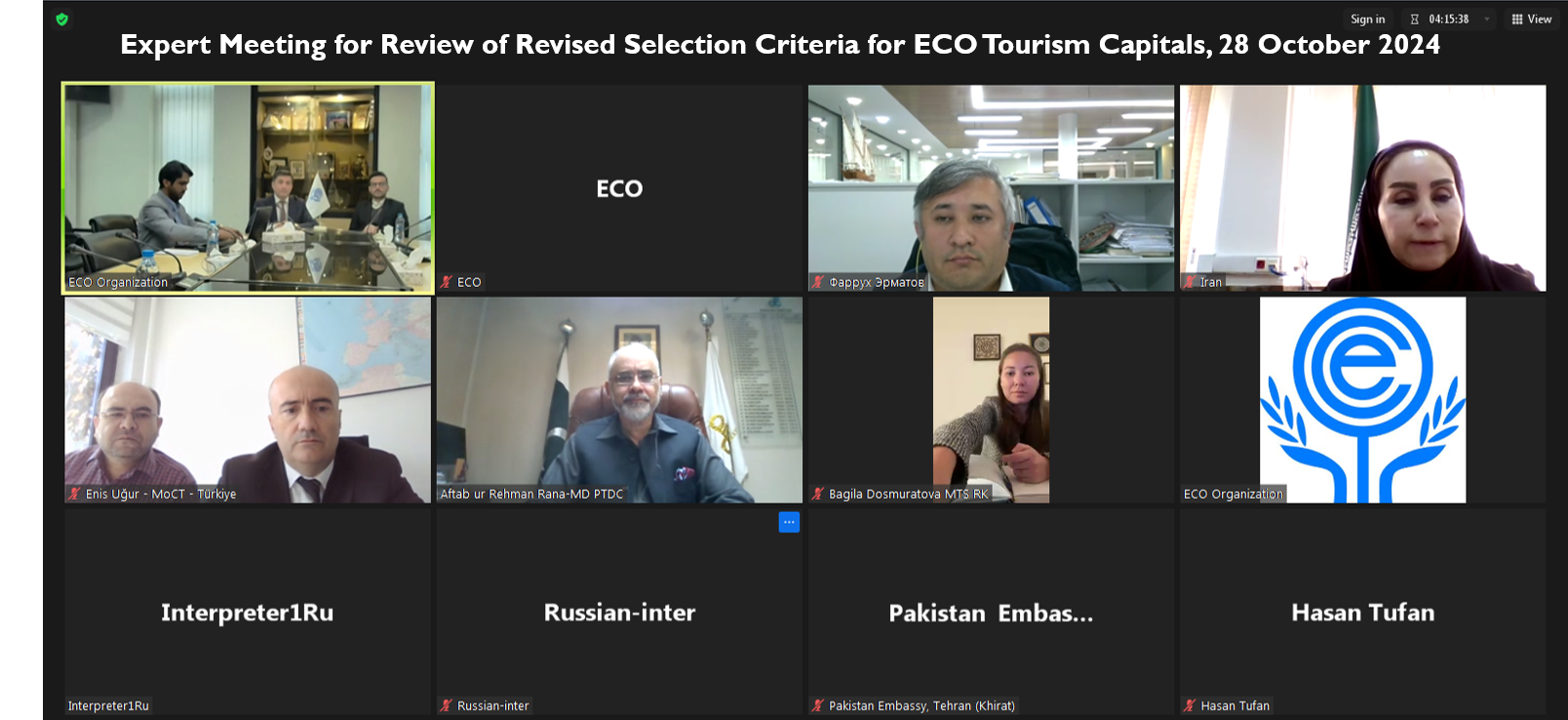 ECO Reviews “ECO Tourism Capital Selection Criteria”