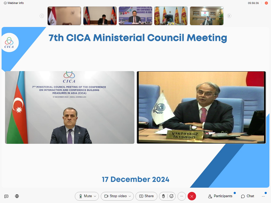 Secretary General attends CICA Ministerial Meeting