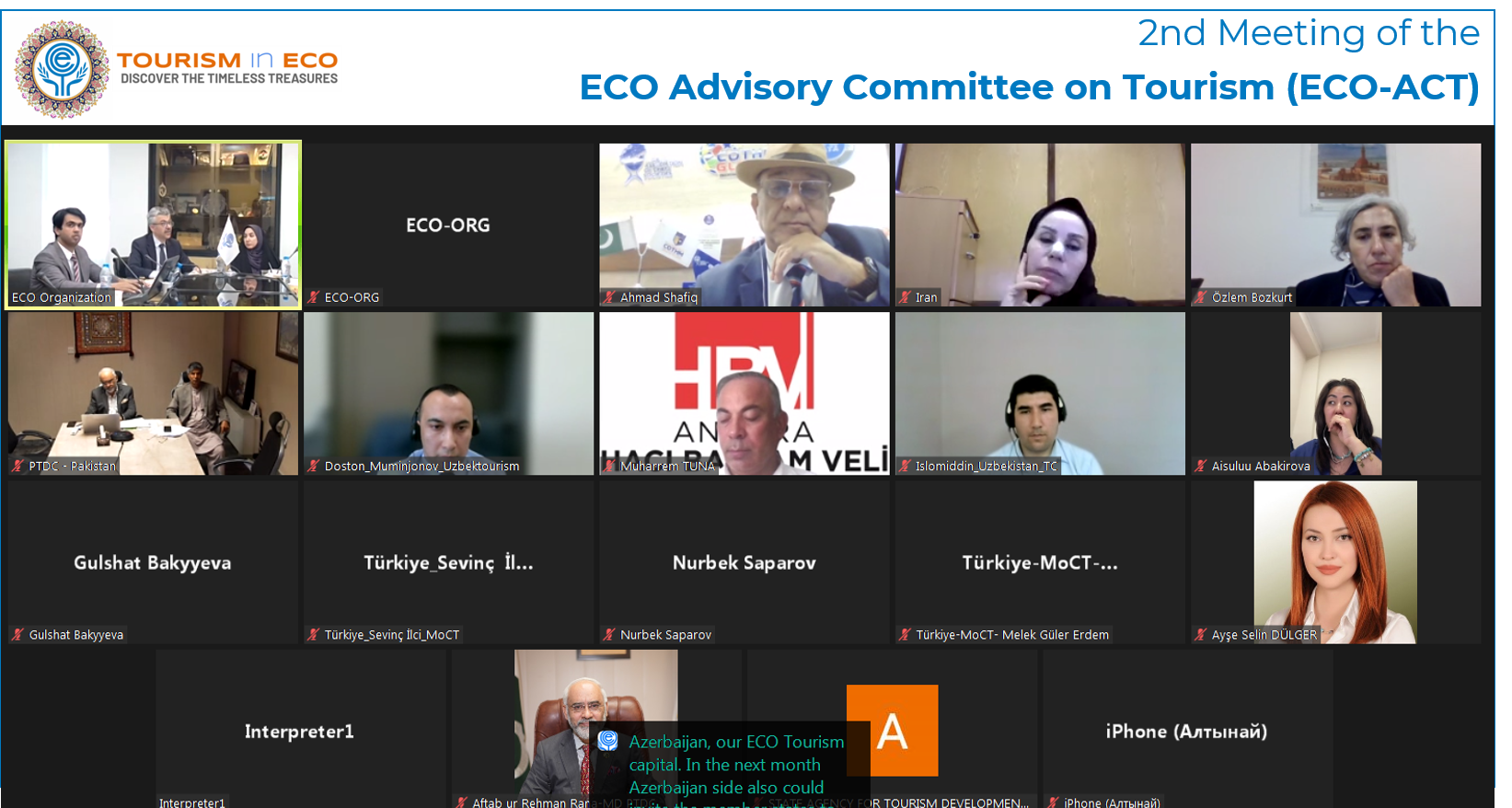ECO Advisory Committee on Tourism Further Advances RETS-2030  