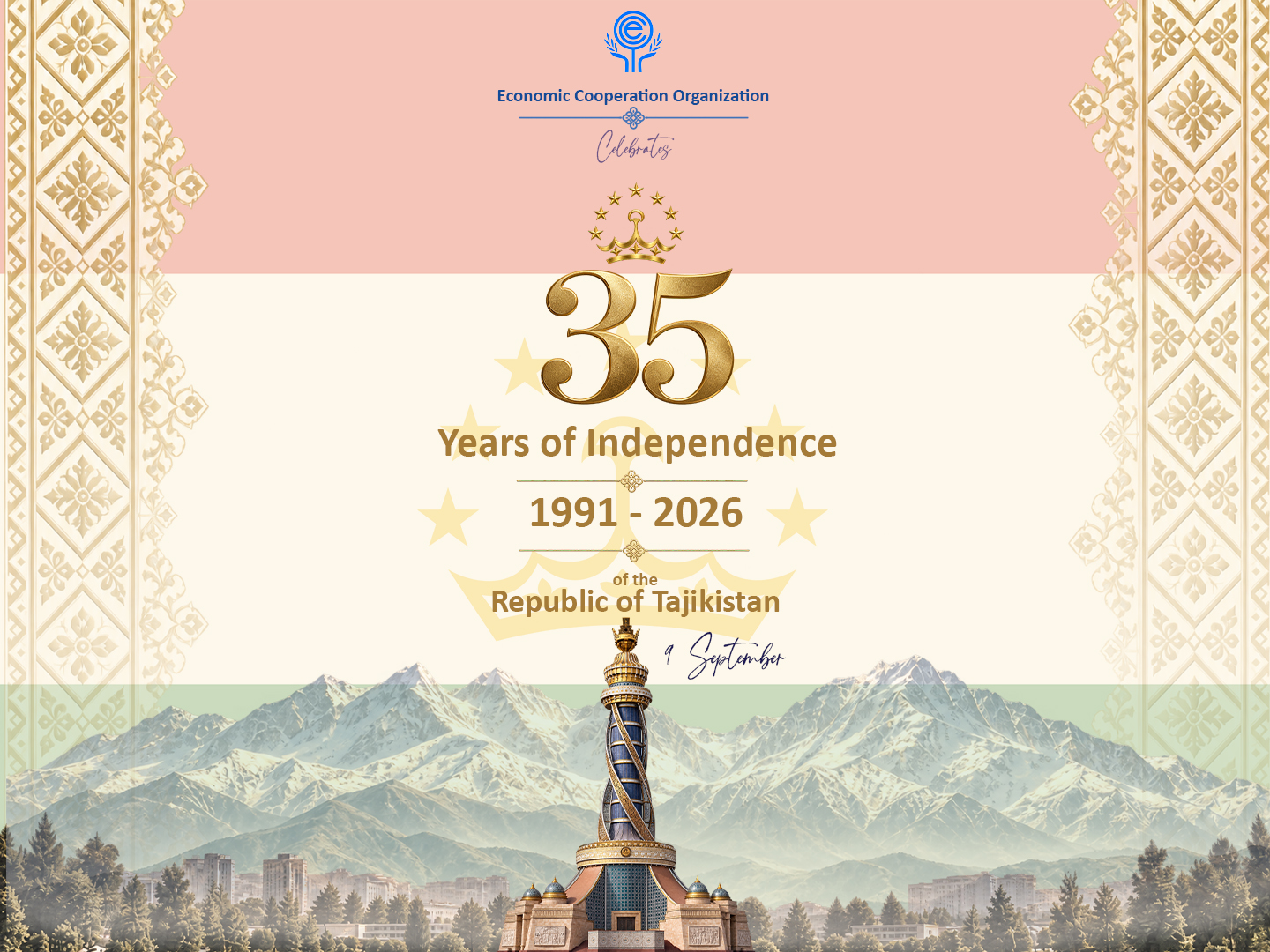ECO Congratulates Tajikistan on the 35th Anniversary of State Independence
